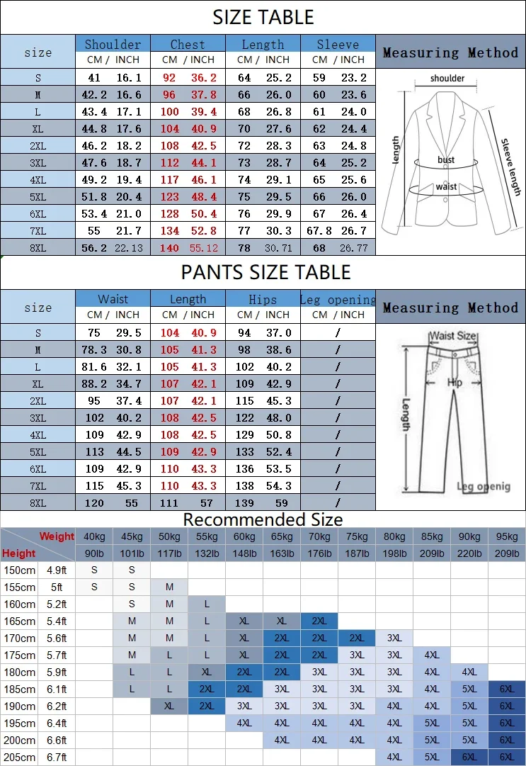 8XL Mens Wedding Suits Solid Color Lapel 2Button Business Suits Tuxedo 3 Pcs Coats Groom Terno For Men (Jacket+Vest+Pants)