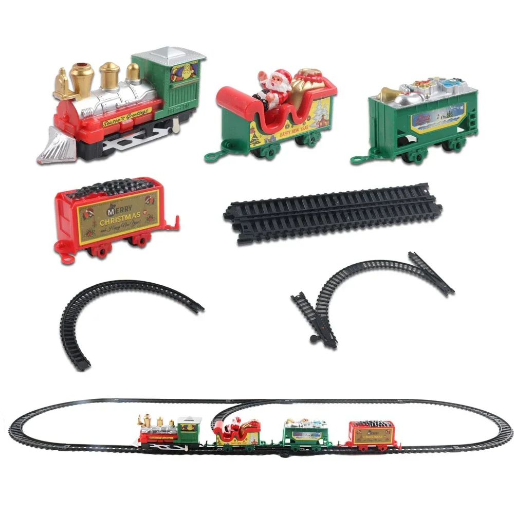 New Electric Train Set Mini Santa Claus Rail Car Toy Creative Decoration Christmas Tree Train Gift Children's Education Toy Gift