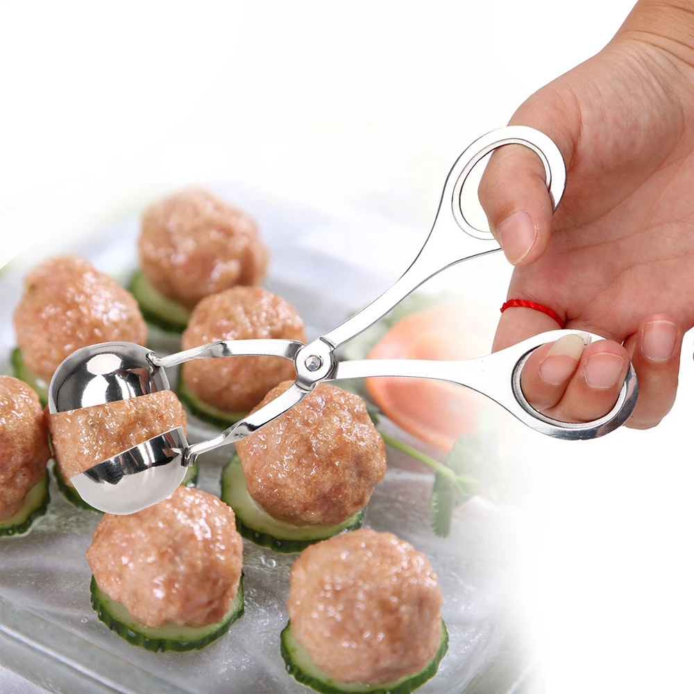 Meatball maker Silver Stainless Steel Meatball Mold Tool Stuffed Meat Ball Machine DIY Fish Meat Ball Maker