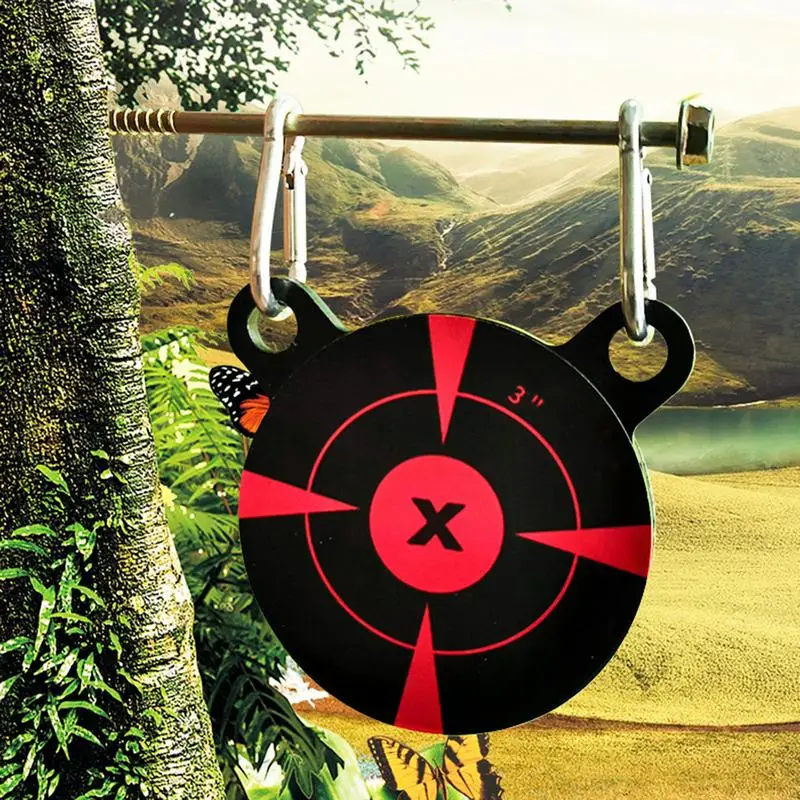 portable tree-inserting panda head thick target Slingshot practice target metal shooting training ccessory hooks random