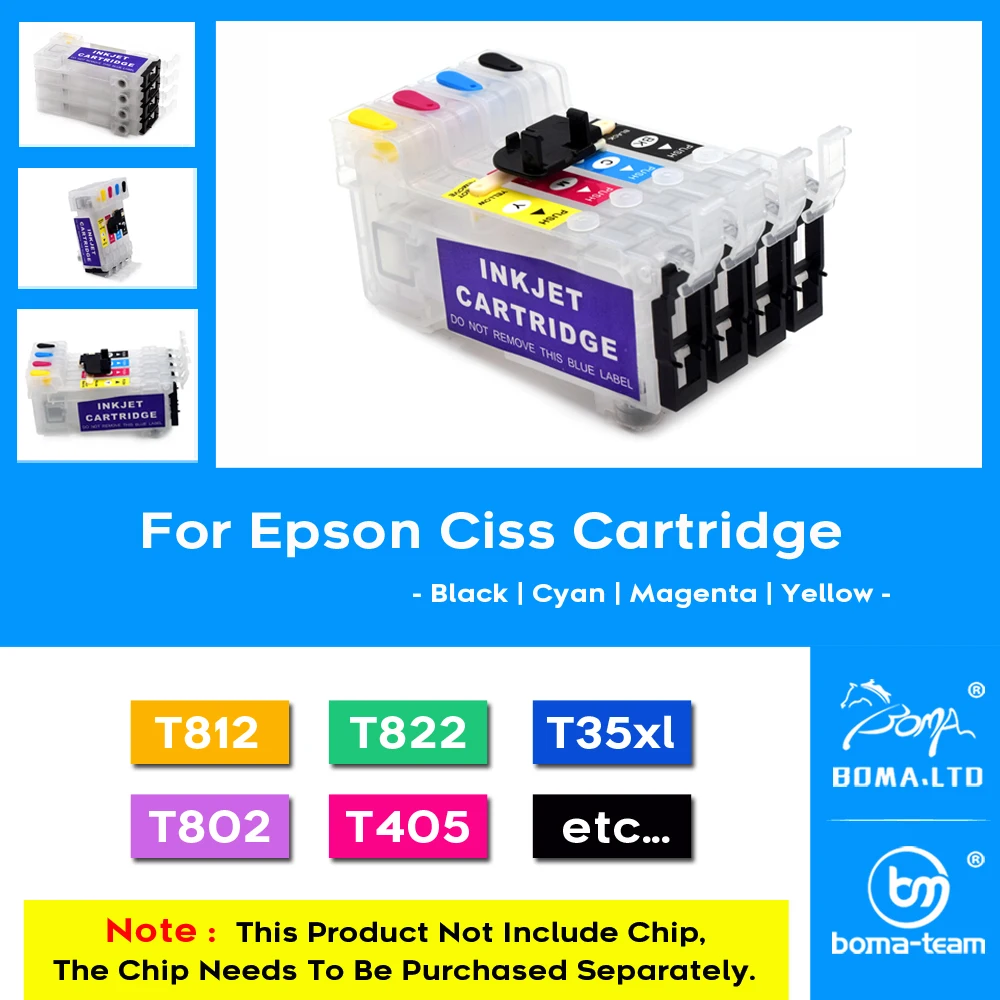 For Epson 405xl 35xl 812xl 822xl Ciss Ink Cartridge Without Chip For Epson WF-4720 WF-4725 wf-4733 WF-3820 WF-4820 WF-4830