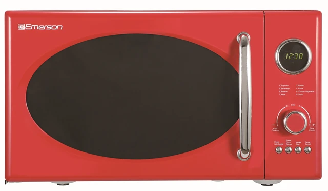 0.9 Cu.ft Retro Microwave Oven - Red