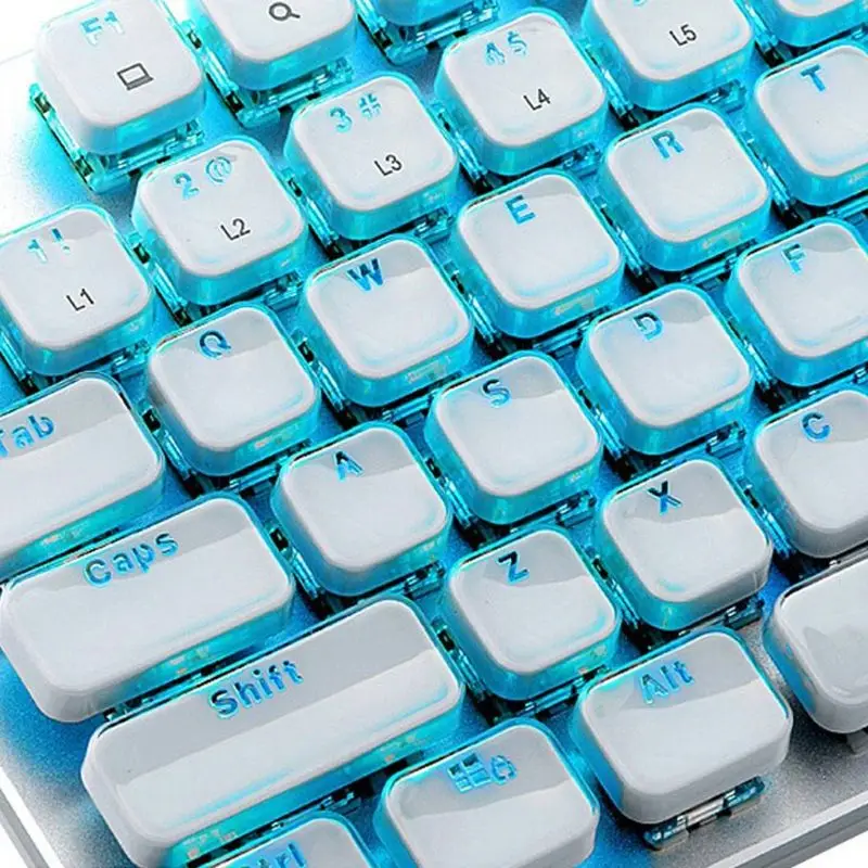 branco keycaps diy preto backlit borda de cristal para teclado mecânico