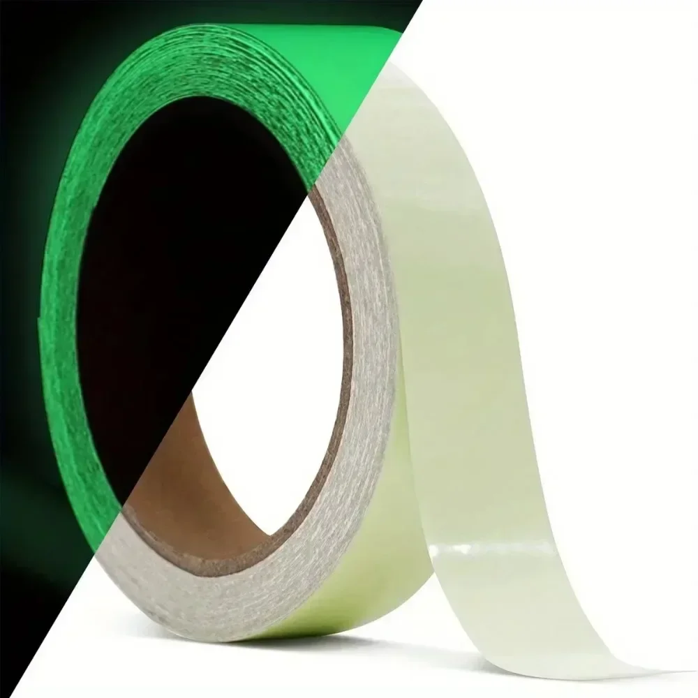 1 Roll 1*3M Luminous Tape Stair Fire Warning Stickers Stage Green Fluorescent Anti-collision Warning Sticker Luminescent Tape