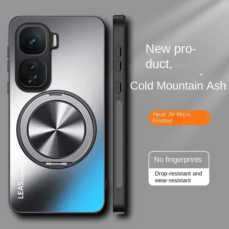 Hard Matte Magnetic Protective Back Cover with Ring Stand