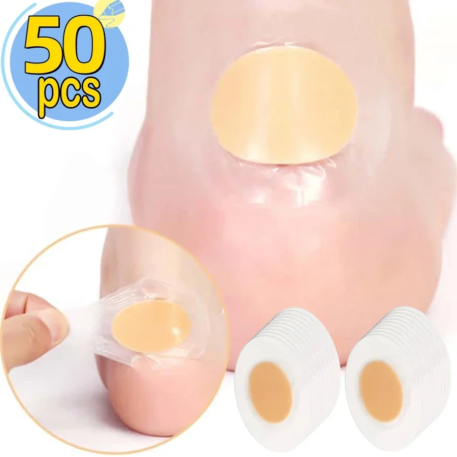 Shoe Heel Sticker Hydrocolloid Pads Dressing Heel Tape Anti-Wear Band-Aid Adhesive Bandage First Aid kit Outdoor Camping Emergency Kits 10/50pcs