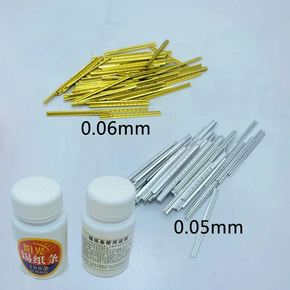 100pcs/lot Locksmith Tool Finished Tin Foil Strip Single Row Or Double Row Gold And Silver Tin Foil Key Consumable Tool locksmith tools,locksmith extractor tools,lock pick tools,lock pick set,lock repair tool,tin foil key