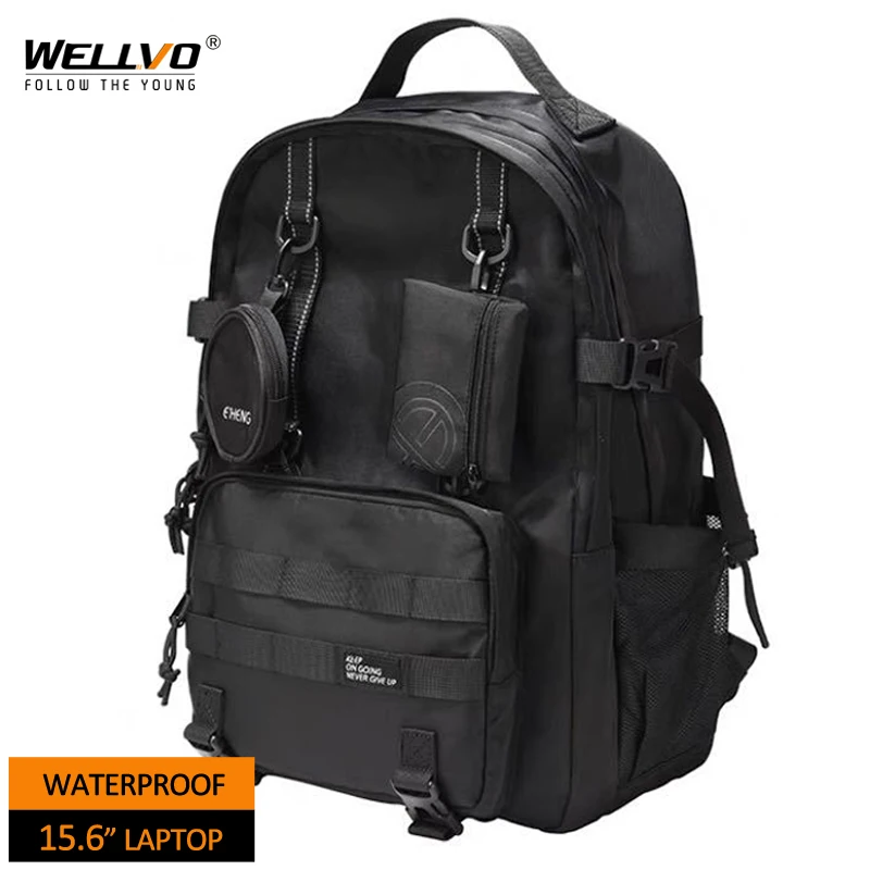 

Large Waterproof Travel Backpack For Men Luggage Strap Business Trip Pack Bag 15.6 Inch Laptop College Schoolbag Rucksack XA379C