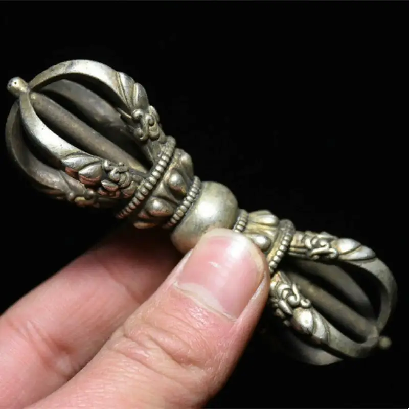 

Тибетская искусственная серебряная статуя Vajra-Пестик Phurba