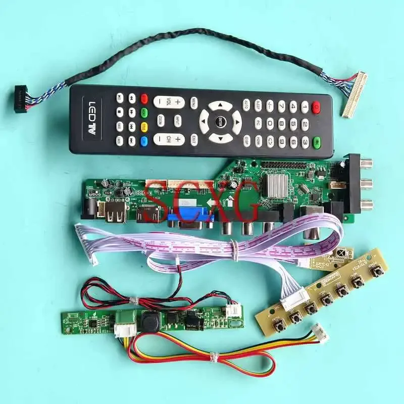 

Плата контроллера DVB для ЖК-монитора LM250WF2 M250HTN01.1/5 LVDS, 30 контактов, 1920*1080, комплект «сделай сам», USB AV HDMI-совместимый VGA 25 дюймов