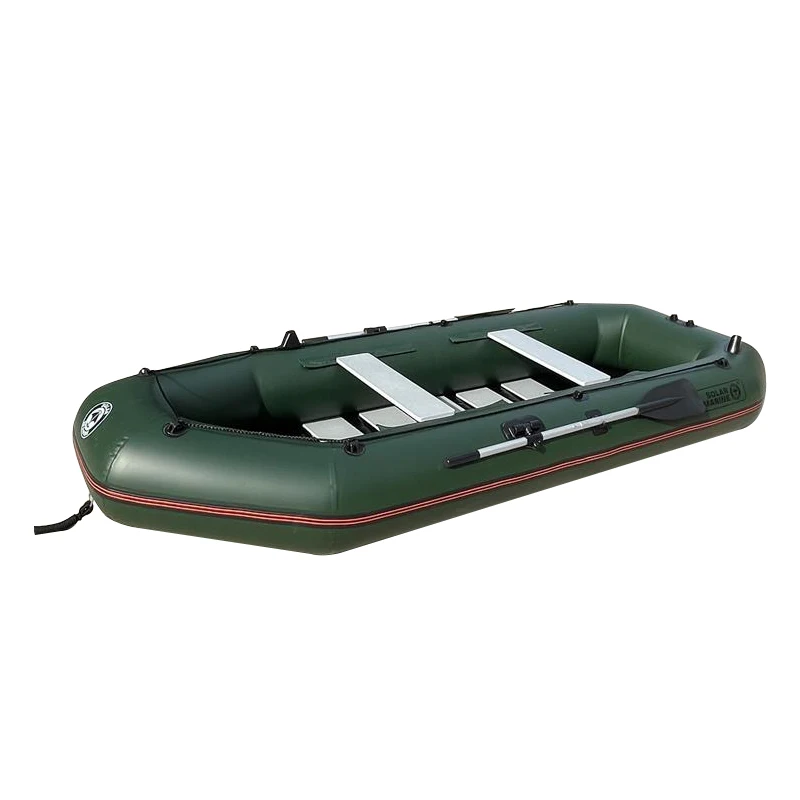 Solar Marine 3 Person 8.8ft PVC Fishing Boat Inflatable Kayak Wear-resistant Canoe Slat Floor with Accessories On Sale