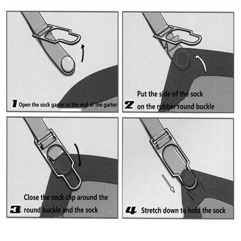 Garter Belt Elastic Garters Leg Garter 1pair Shirt Stays Belt Men Non-slip Locking Clips Shirt Garter Keep Tucked