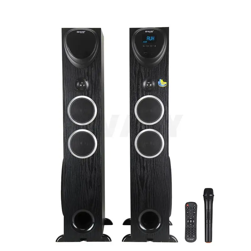 A Pair High-power 10 Inch Floor-standing Three-way Speaker 2.1 With Dual Bass Home Theater Hifi Bluetooth Active Speaker 200W