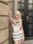Bows Striped Trend 2 Piece Set Women Concise Sexy Wrapped Chest Crop Tops+High Waist Mini Skirts Female Stunning Outfits