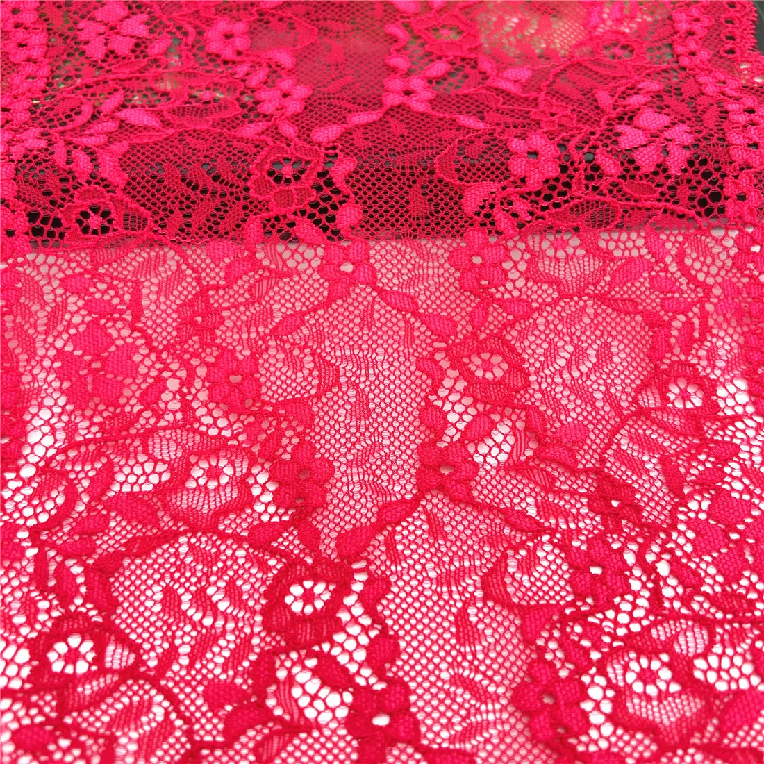 3y/lot Width 20.50cm Red Elastic Stretch Lace Trim 3
