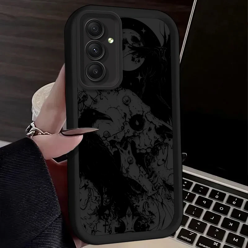 Skeleton Crow Design Phone Case - Stylish and Durable Protective Cover