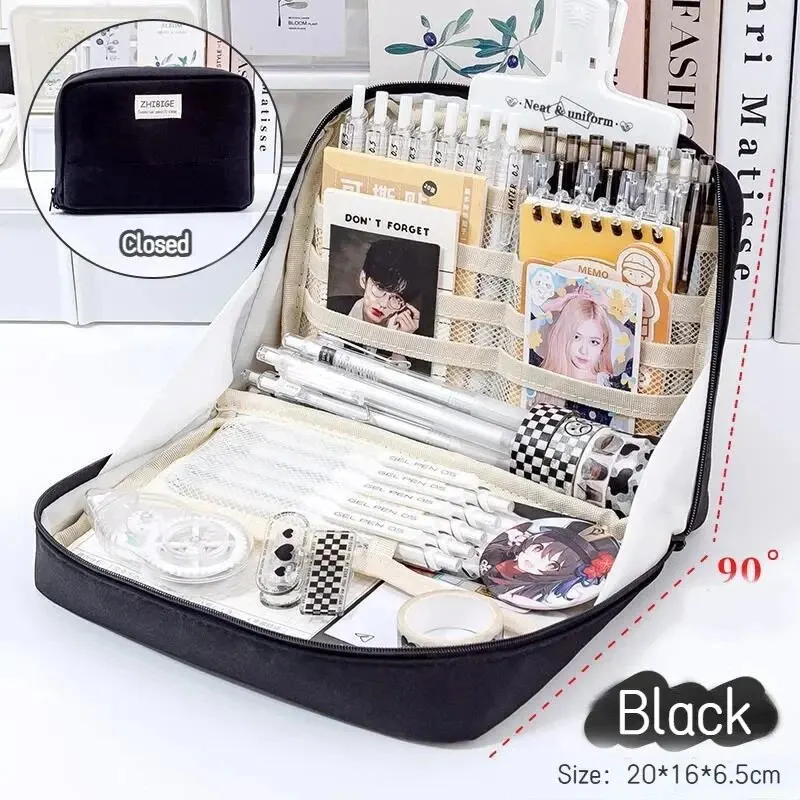 حقيبة أقلام رصاص كاواي ، حقيبة أقلام بسعة كبيرة ،...