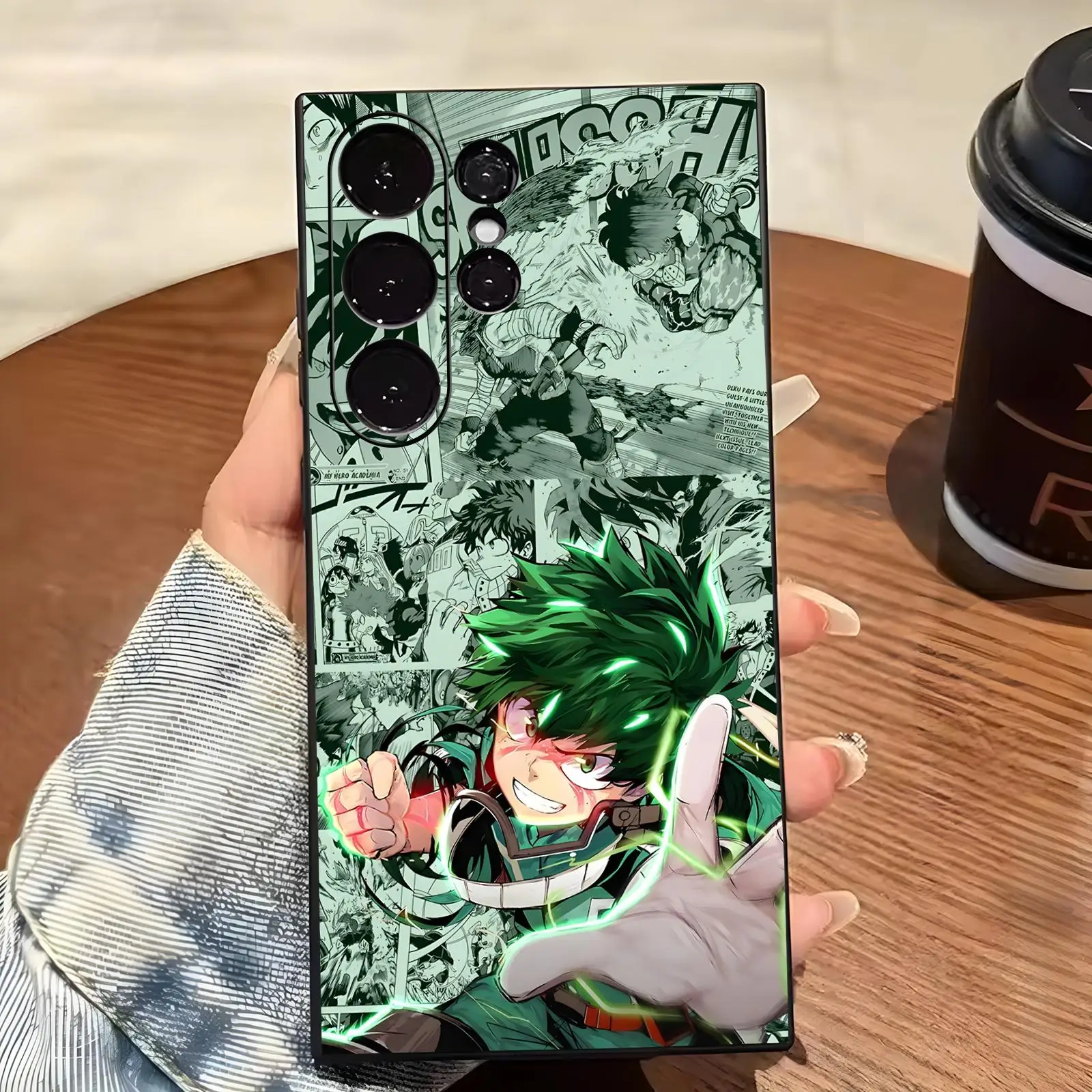 Deku My Hero Academia Shockproof Black Soft Phone Case