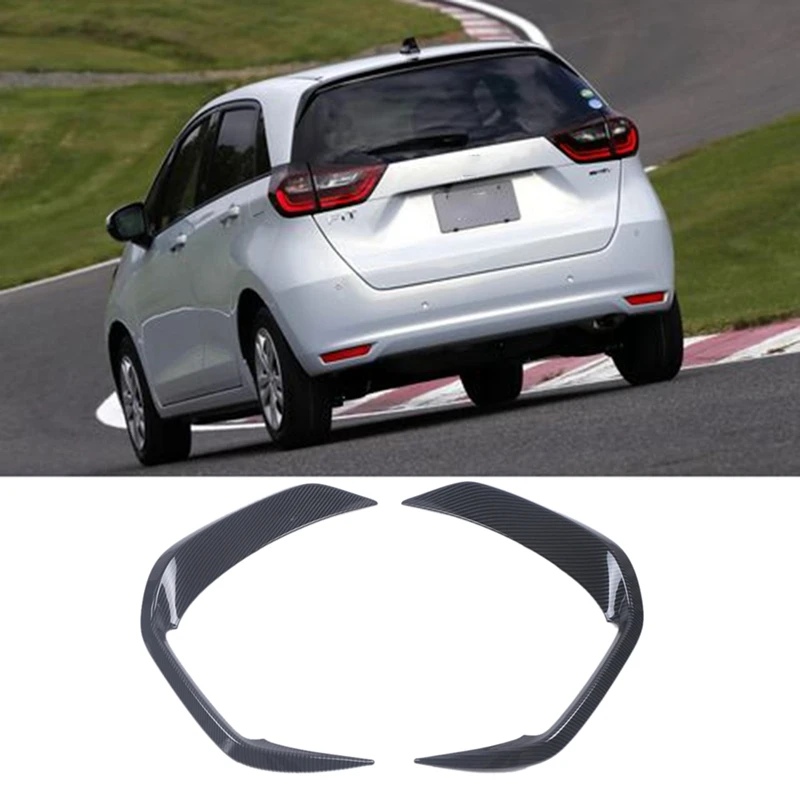 

Автомобильный задний бампер, спойлер для Honda Fit 2021, узор из углеродного волокна, противотуманные фары, декоративный чехол