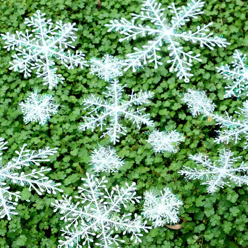(6pcs/pack) Artificial Snowflake Decor Christmas Tree Decorations For Home Festival Decoration Gift Handmade DIY