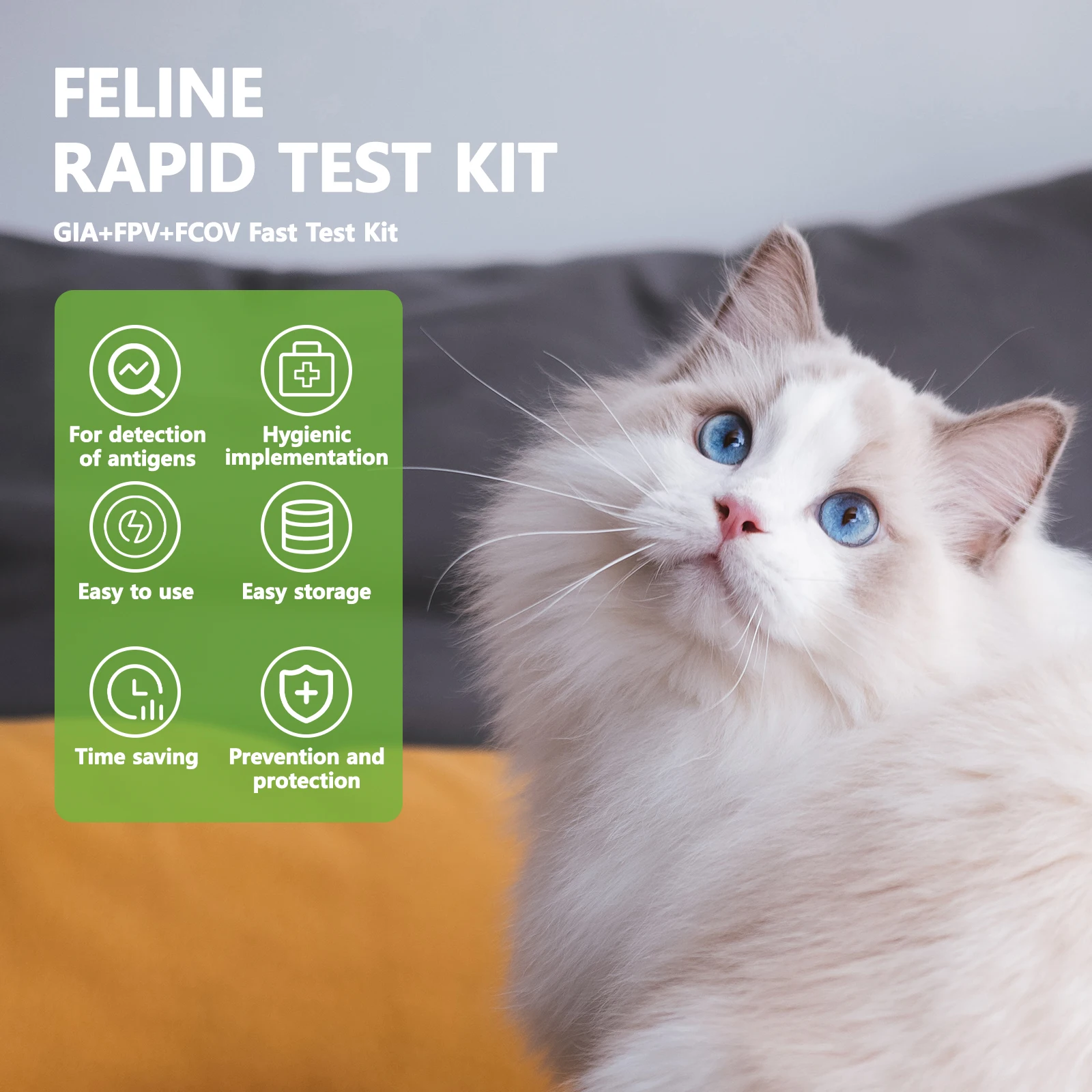 50Pcs FPV+FCOV+GIA 3-in-1 Combo Rapid Test Kit Cats Kitten Home Health Detection