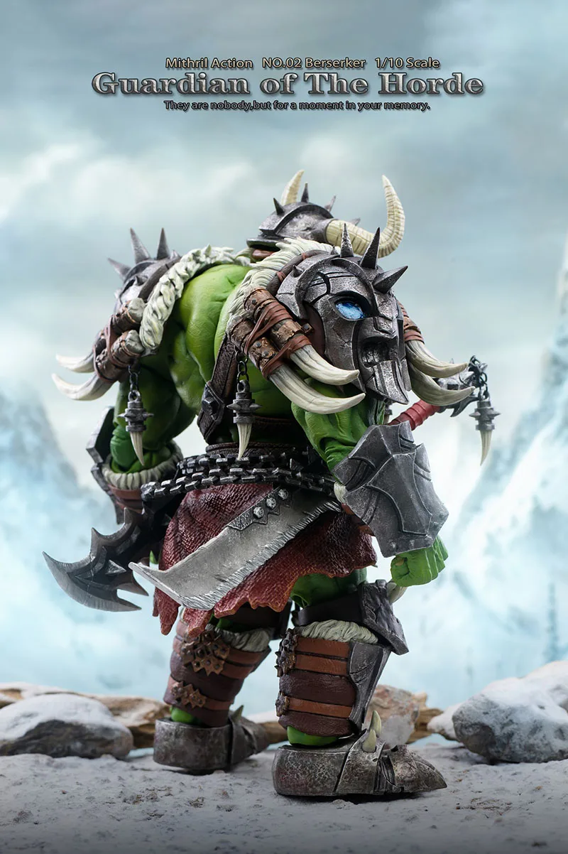 В наличии Mithril Action No.02 Berserker масштаб 110 Избавитель Орды двойное лезвие Orc 20 см фигурка модели лучшая коллекция (art.: 3920c2ed013ec) - 3920c2ed013ec