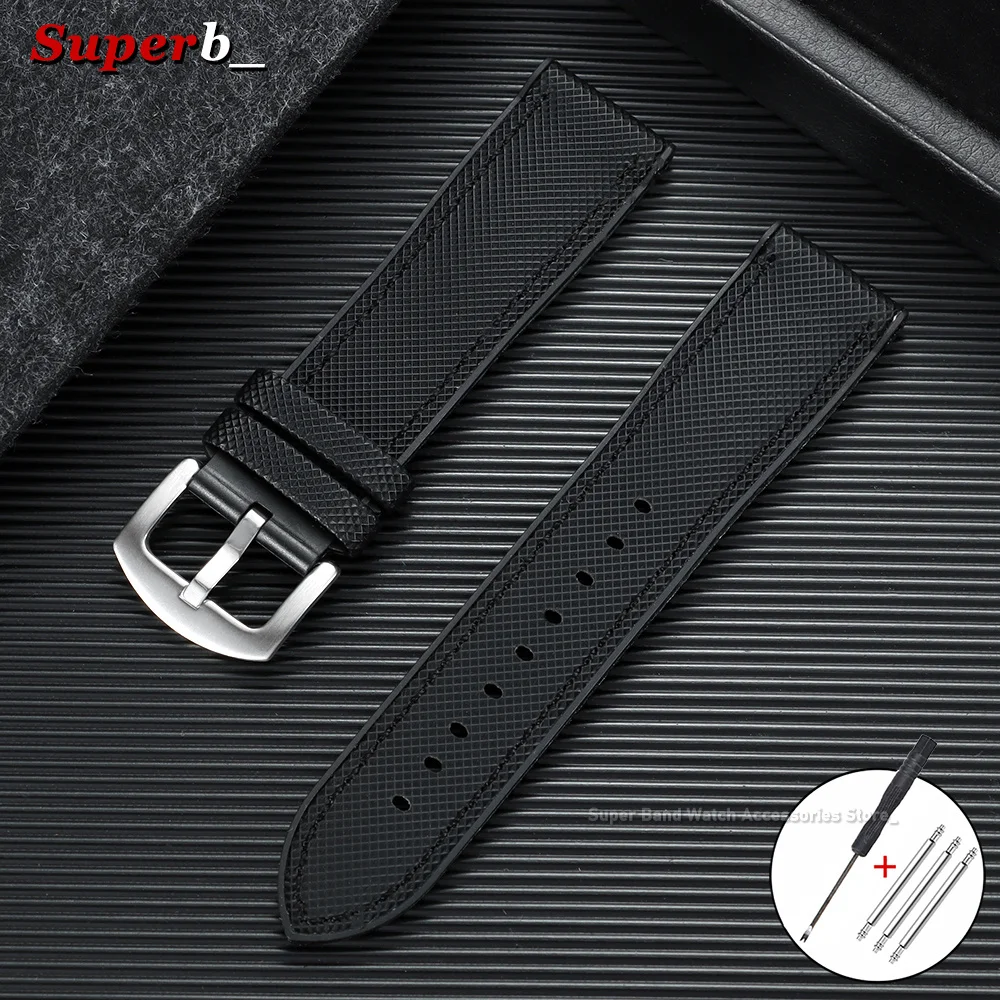 Men's Waterproof Nylon & Silicone Hybrid Watch Strap Bracelet