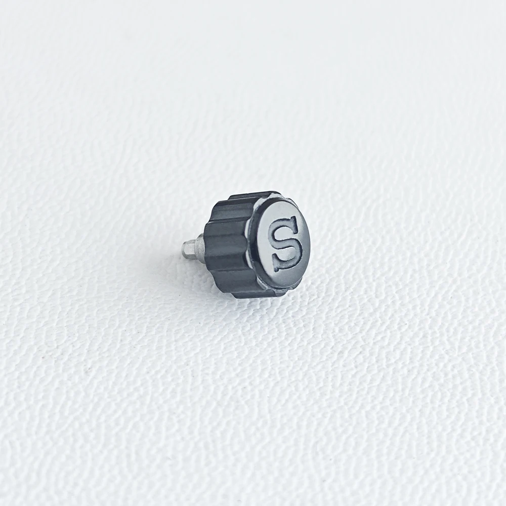 High-Quality Screw-in Case Replacement Watch Crown with Engraved 'S' and Crown Tube