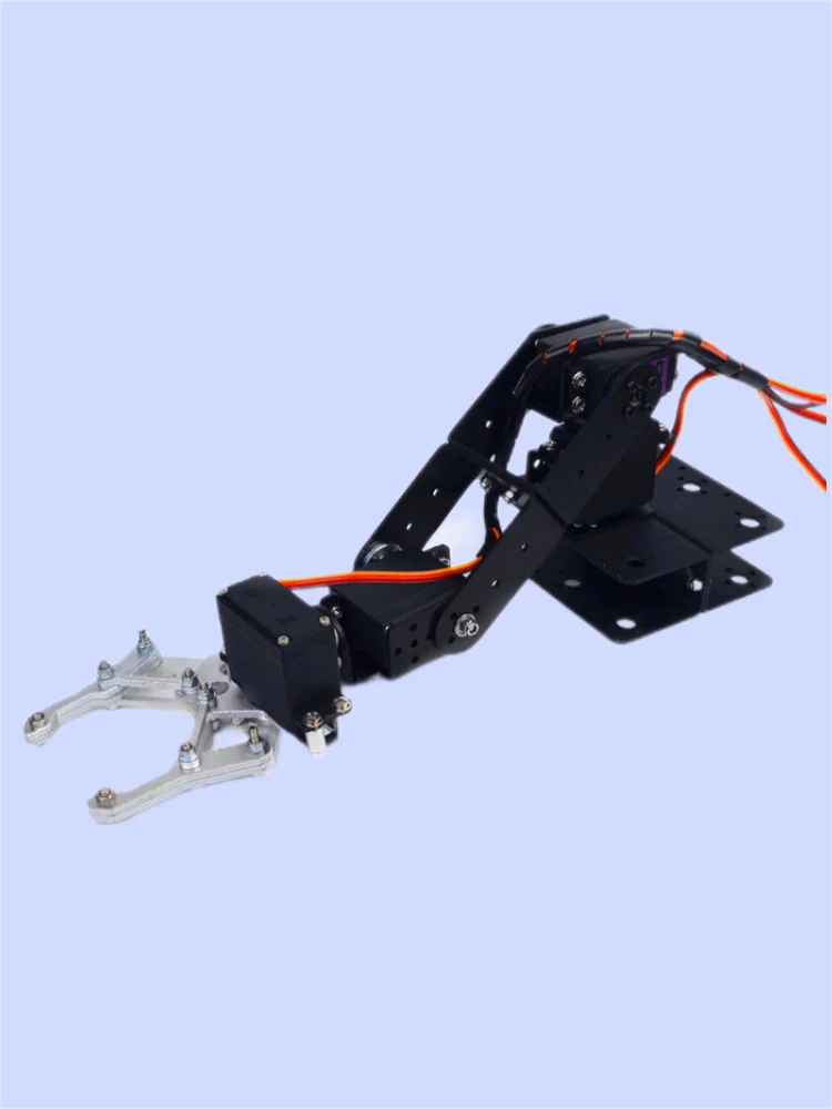 4 Dof Unassembled Robot Arm With Claw Gripper Aluminum Alloy Manipulator Servo Bracket Mechanical Claw For Arduino Robot DIY Kit