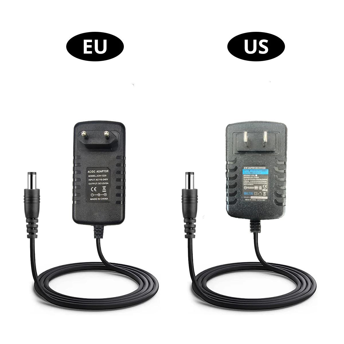 Universal DC 12V Lighting Transformer Power Supply Adapter for LED Strips