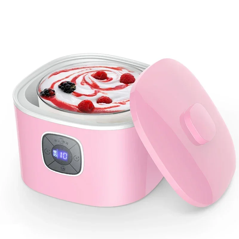 Electric Yogurt Maker yogurt maker Leben Fermenter Automatic Multifunction 1L Glass Liner Natto Rice Wine Fermenting Machine 4 Yoghurt Cups