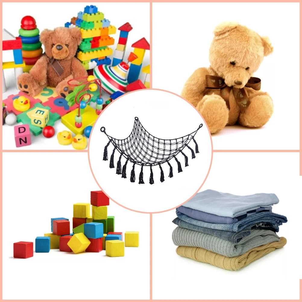 Filets de hamac pour jouets, filet de rangement suspendu pour sac de  rangement pour jouets, ours