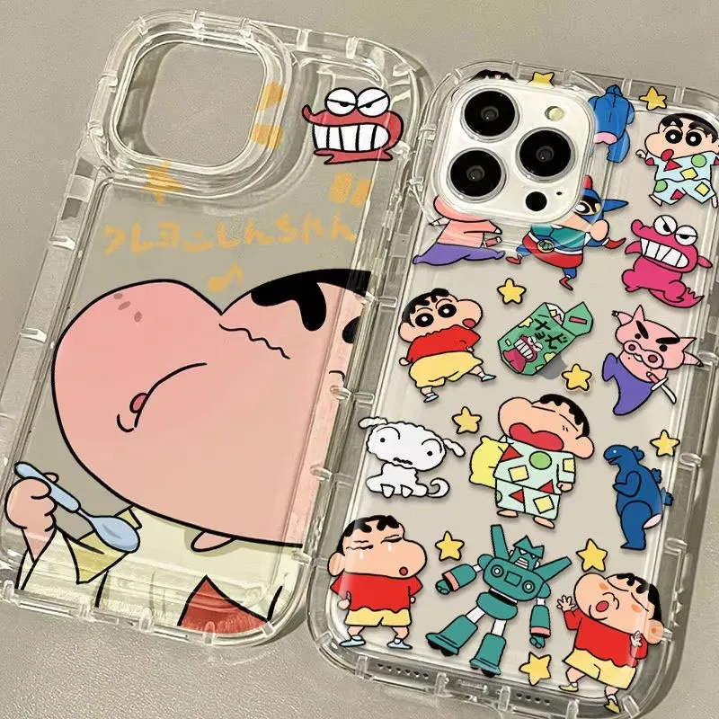 Charming Clear Phone Case with C-Crayon S-ShinChan Design