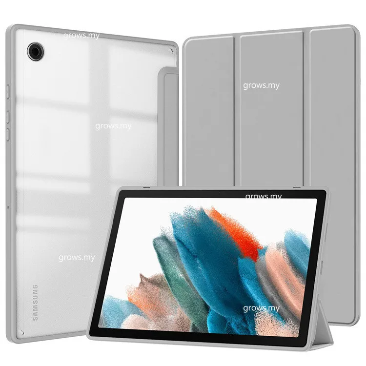 

For Samsung Tab A8 10.5 2022 SM-X200 X205 Ultra-thin Acrylic Leather Case Transparent Shockproof Back Cover