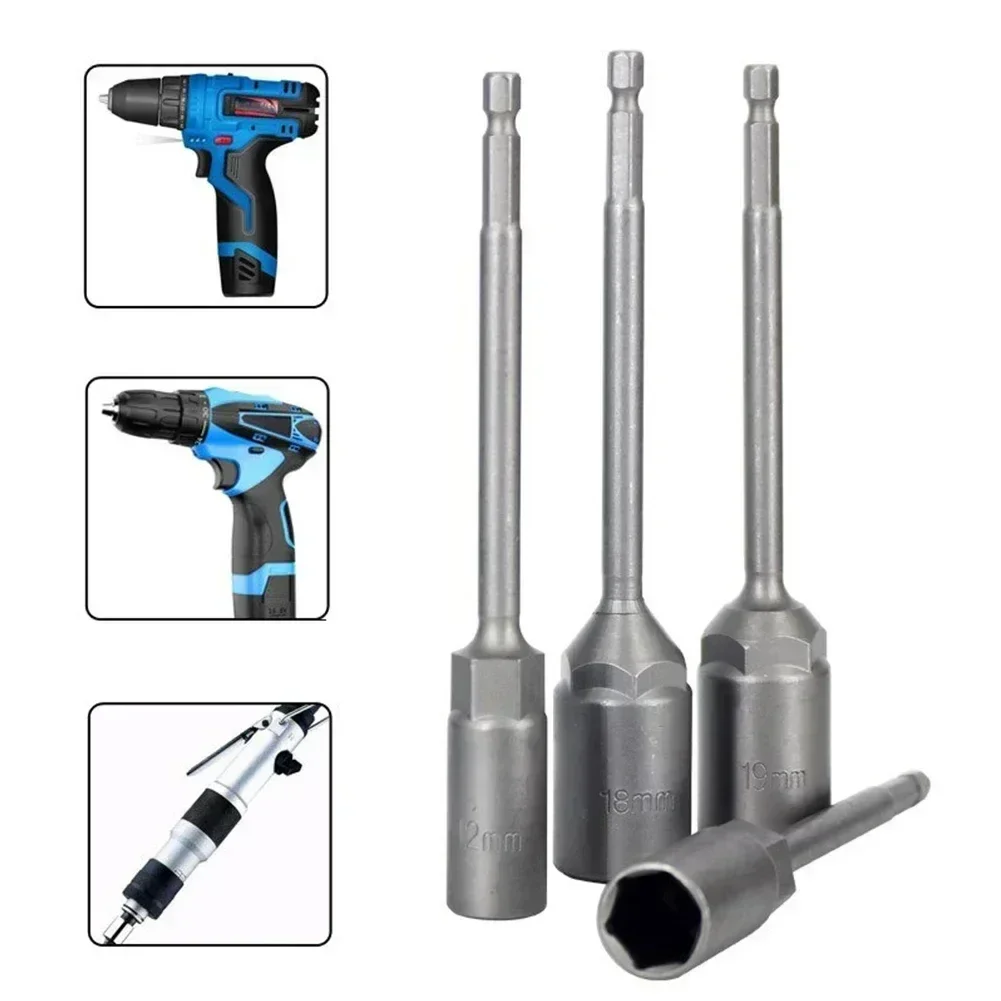 1PC Length 150mm Hexagon Nut Driver Drill Bit Adapter Socket Wrench Extension Sleeve Adapter For Electric Screwdriver Handle 2