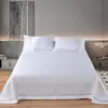 White 100% Cotton Bedsheet Thick Hotel Single Double Bed Sheet Set High-quality Flat Sheet Twin Queen King Bedding Home Textiles 1