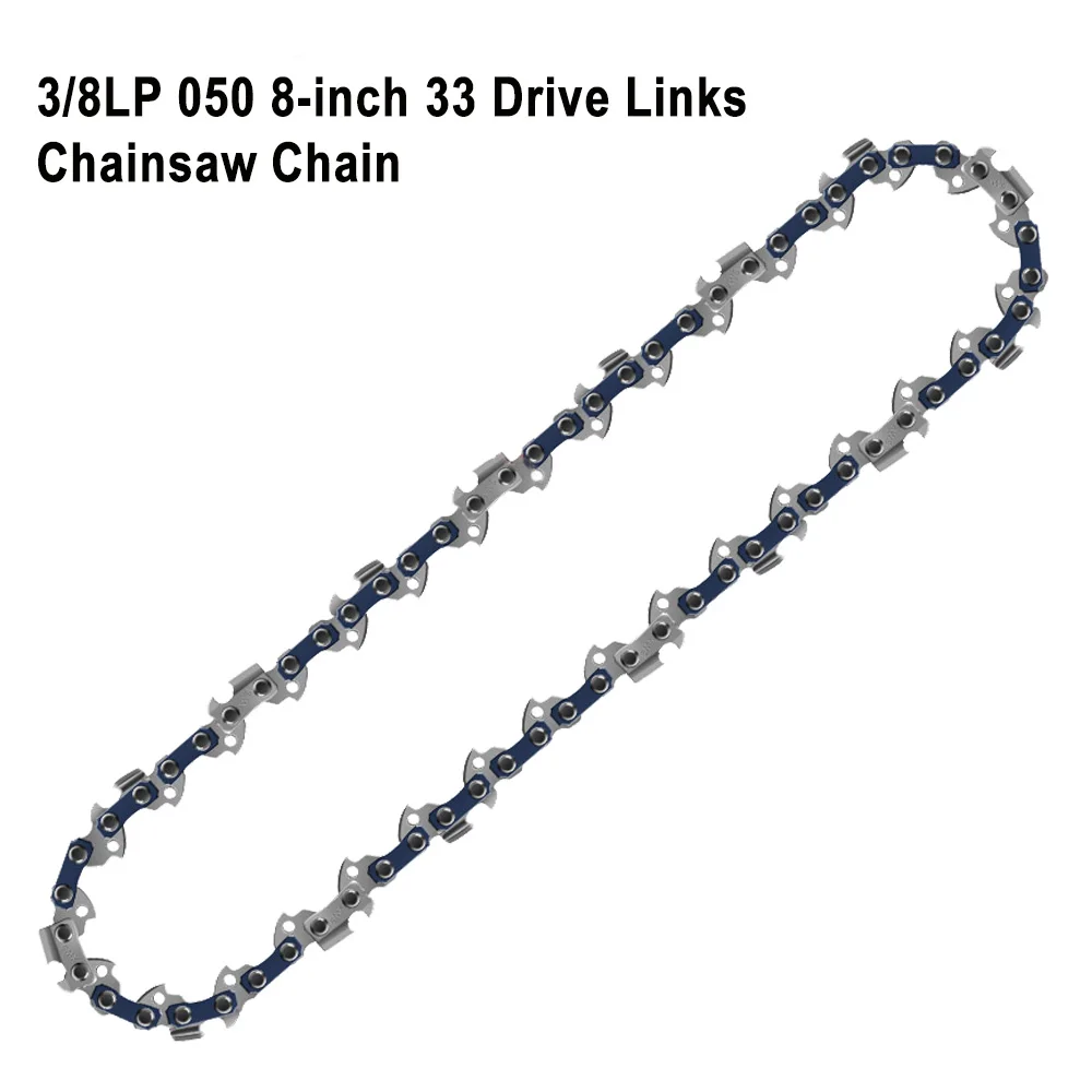 Enhanced Cutting Efficiency 8 Inch Chainsaw Chain with 33 DL 3/8" Low Pitch 0.050" Thick Guide Tooth Electric Saws Charging Saw 3