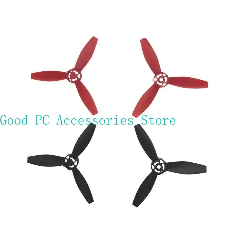 Les 4 hélices Parrot Bebop 2 FPV 2.0 alignées, parfaites pour remplacer les pièces usagées.