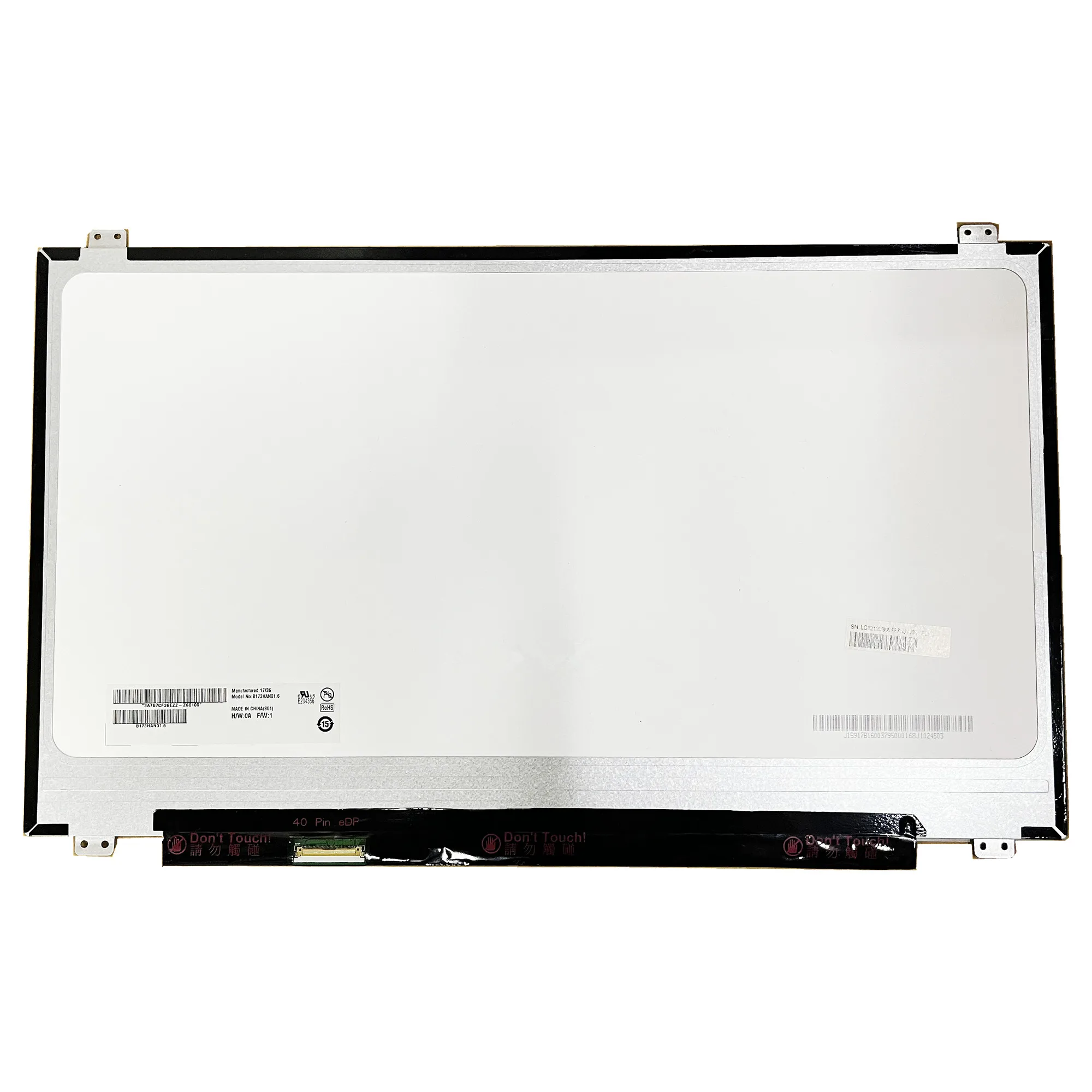 

B173HAN01.6 B173HAN01.4 B173HAN01.2 B173HAN01.1 N173HHE-G32 17.3" 120Hz Laptop LCD Screen 1920*1080 EDP 40 Pins