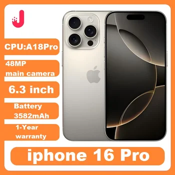 Apple iPhone 16 pro 6.3 'Super Retina XDR OLED 8 GB RAM 128/256 GB Face ID A18pro 5G Telefono cellulare usato Originale 16Pro NFC Smartphone