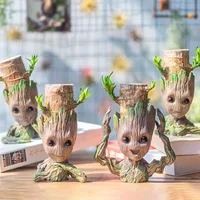 Groot Vases Garden Ornaments Pots Planters Anime Tree Man Ornaments Figure Statuepen Holder Pen Case Kids Teacher'S Day Gift 1