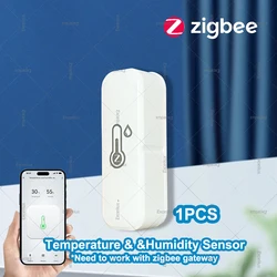 Smart ZigBee Indoor Climate Sensor with App Monitoring (1PCS Zigbee)