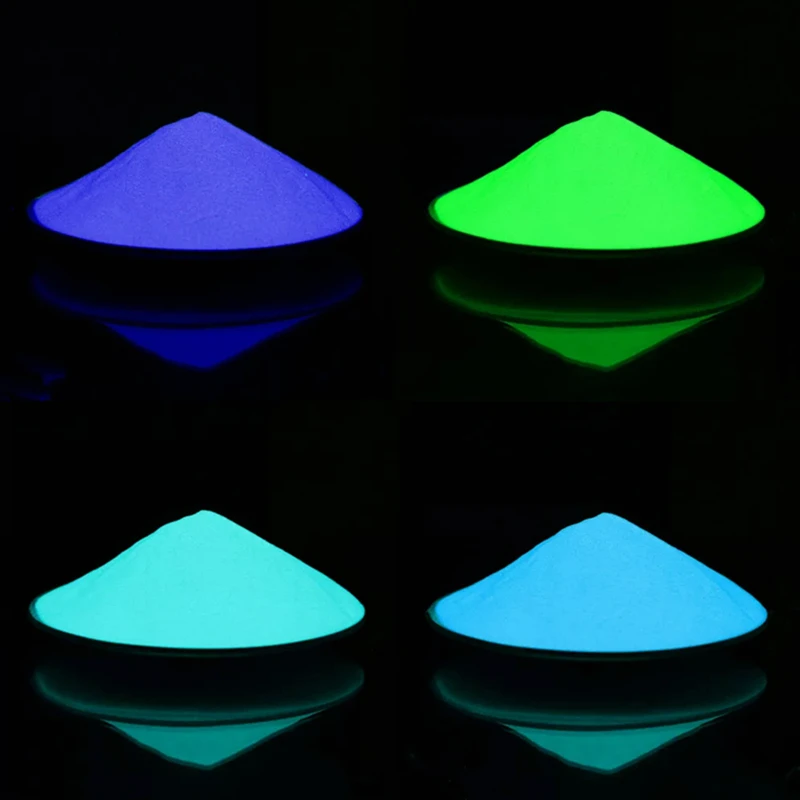 50g Nail Art Fine Powder Glow In The Dark UV Photoluminescent Powder Luminous Phosphor Pigment Acrylic Resin Dust nail powder