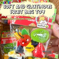 Decompression Fruit Bag Soft Rubber Toy Kiwi Strawberry Cute Pinch Fidget Toy Simulation Squishy Stress Release Vent Toy 2
