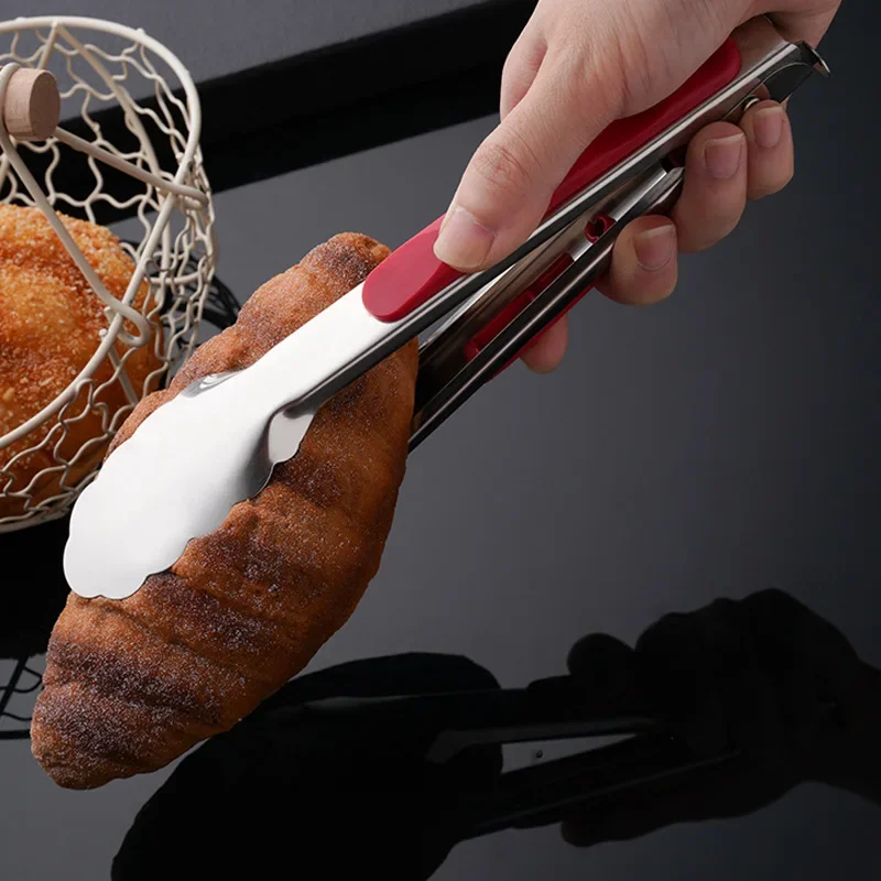 Stainless Steel Cooking Utensils Food Tongs Kitchens Accessories Pastry Folder Bbq Home Kitchen Anti-scalding Handle Clip Garden