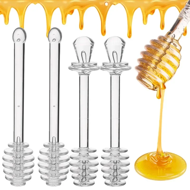 High Quality Honey Stir Bar Long Handle Jar Spoon Practical Plastic Dipper Honey Milk Tea Long Stick Supplies Honey Kitchen Tool