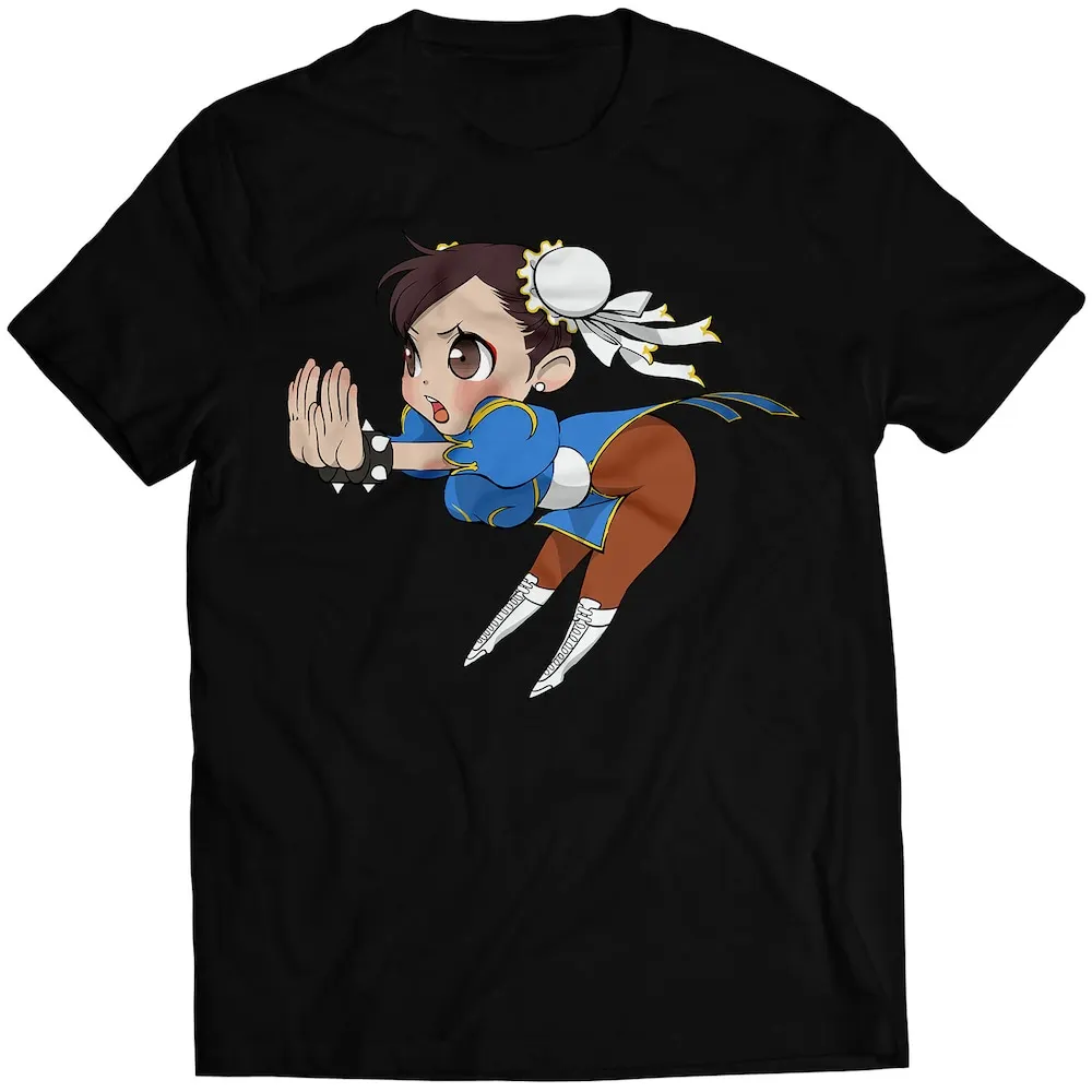Chibi Chun Li Kikoken Ultra Sf4 Premium T Shirt Vectorized Design