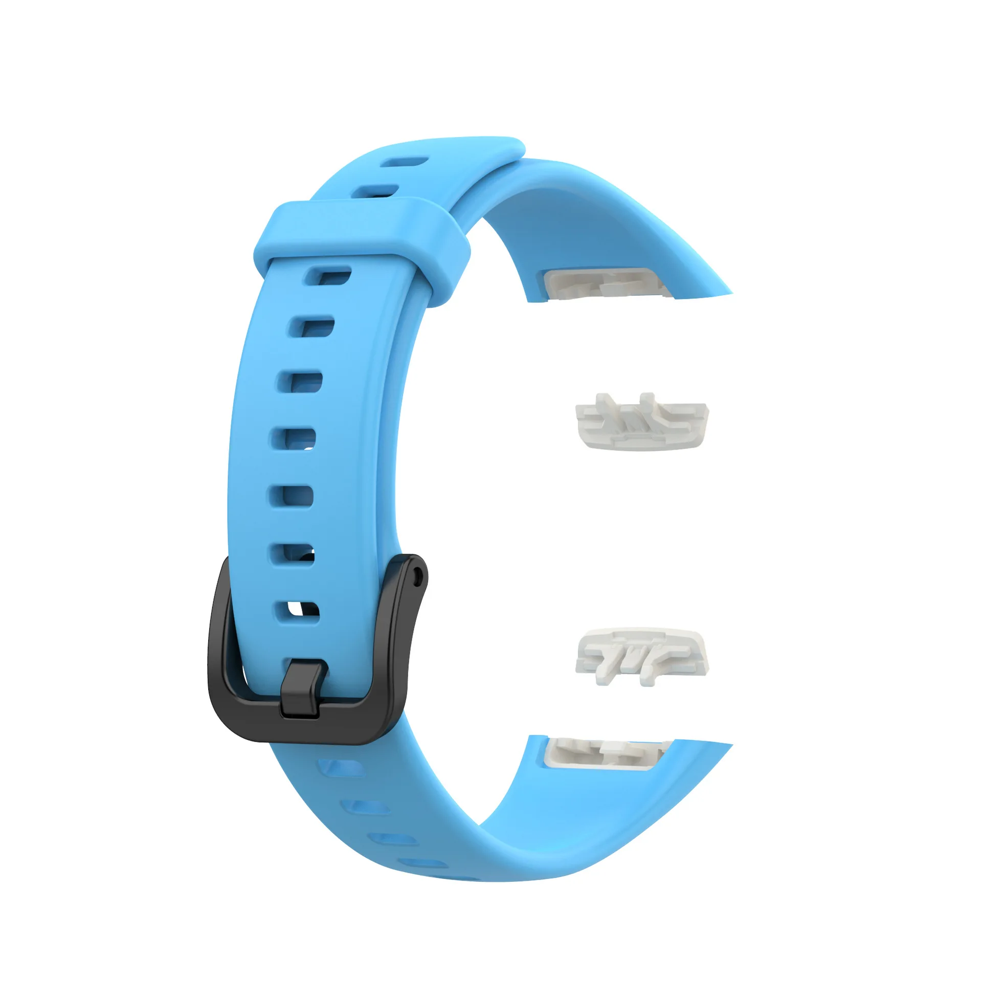 Premium Silicone Strap with TPU Full Screen Protector Case for Fitness Tracker Bracelet