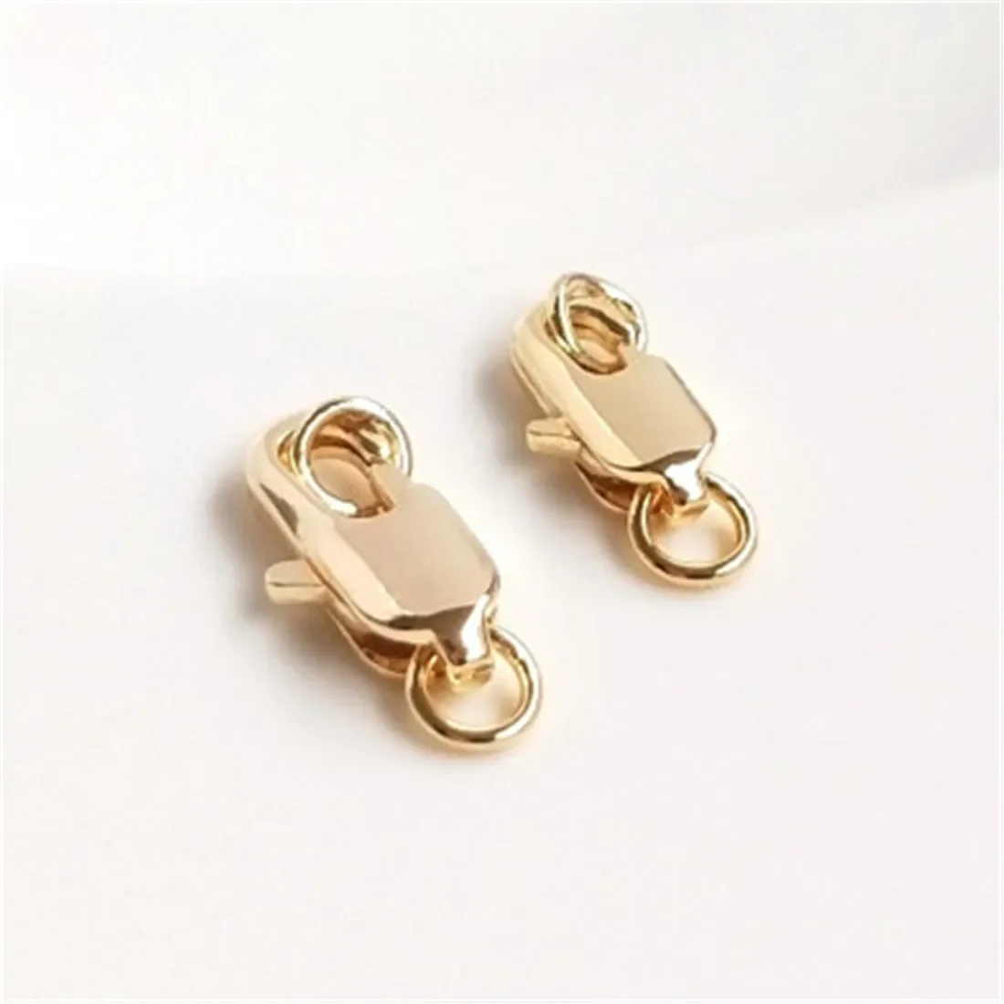 

Korean Fishtail Buckle Spring Buckle 14K Gold-plated Accessory DIY Bracelet Necklace Connecting Lobster Buckle Material B902