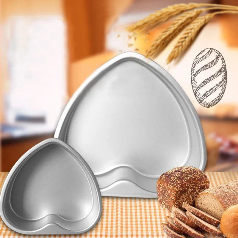 4-teiliges Herz-Kuchenform-Set – 4/6/8/10 Zoll, Aluminium, Antihaftbeschichtet, Mit Herausnehmbarem Boden